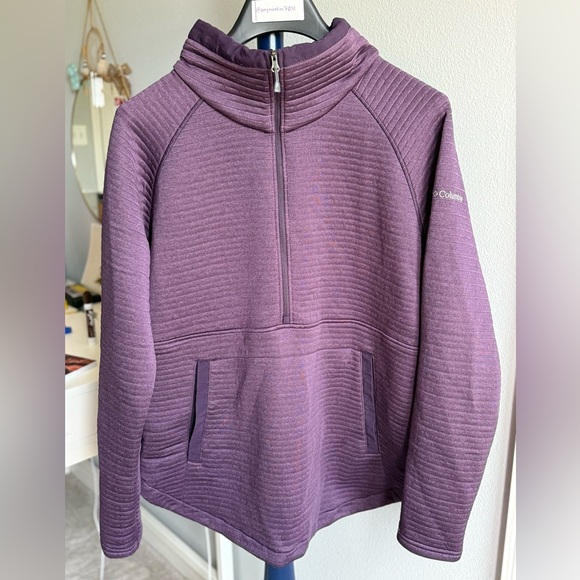 Women’s Columbia 1/2 zip Plum Pull Over, Size XL - Picture 1 of 12